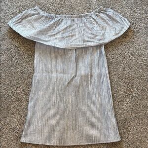 JCrew off the shoulder striped dress